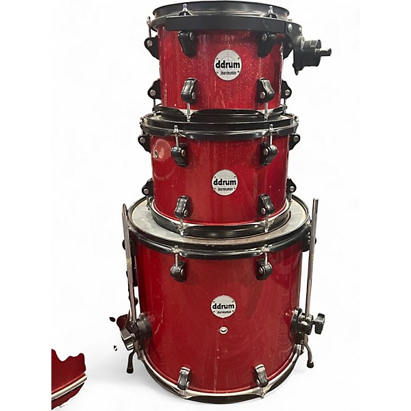 Used ddrum 4 Piece Journeyman Player Metallic Red Drum Kit