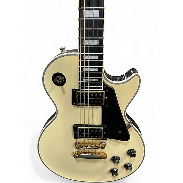 Used Epiphone Les Paul Custom Pro WHITE Solid Body Electric Guitar