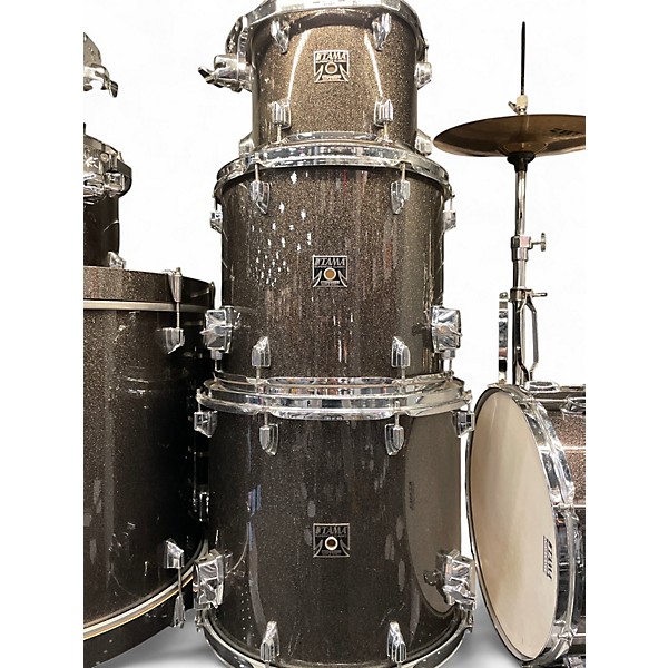 Used TAMA 7 Piece Superstar Classic Metallic Silver Drum Kit