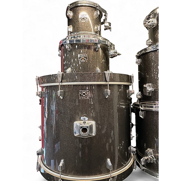 Used TAMA 7 Piece Superstar Classic Metallic Silver Drum Kit