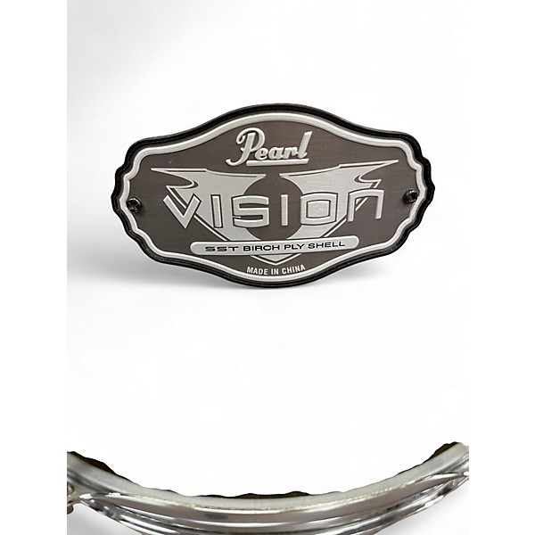 Used Pearl 4 Piece Vision Silver Sparkle Drum Kit