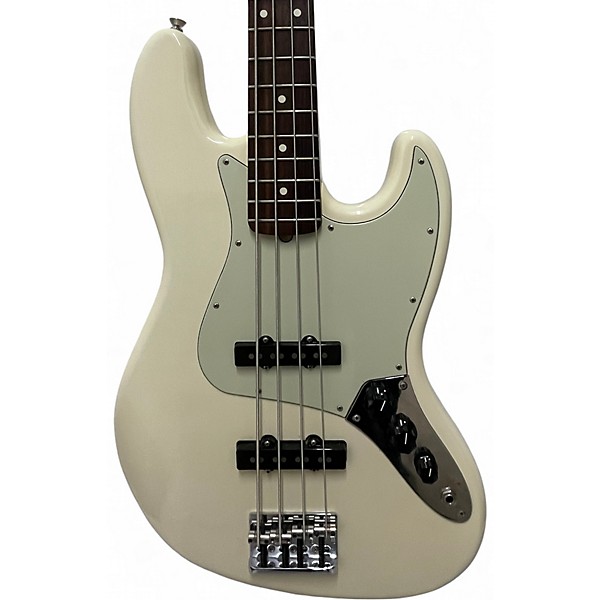 Used Fender American Professional Jazz Bass Olympic White Electric Bass Guitar