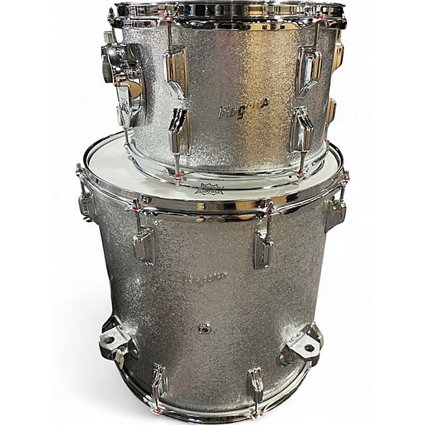 Used Rogers 3 Piece Late 70's Big R Silver Sparkle Drum Kit