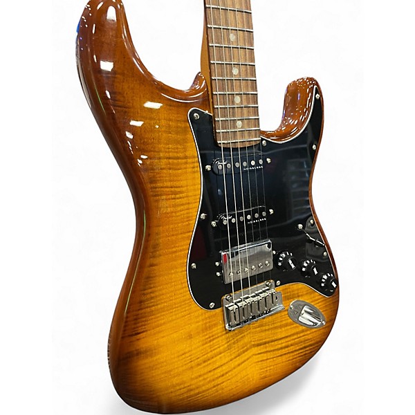 Used Fender American Ultra Stratocaster HSS Yellow Tiger Solid Body Electric Guitar