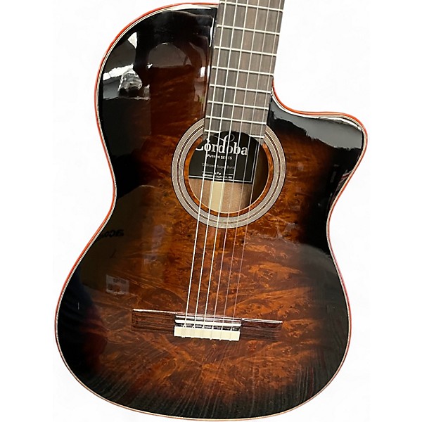 Used Cordoba Fusion 12 Brown Sugar Burst Classical Acoustic Electric Guitar