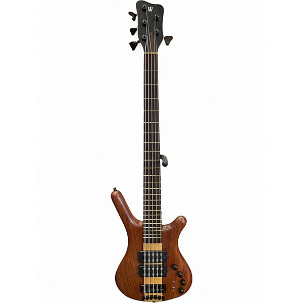 Used Warwick Pro Series Corvette 5 String brown Electric Bass Guitar