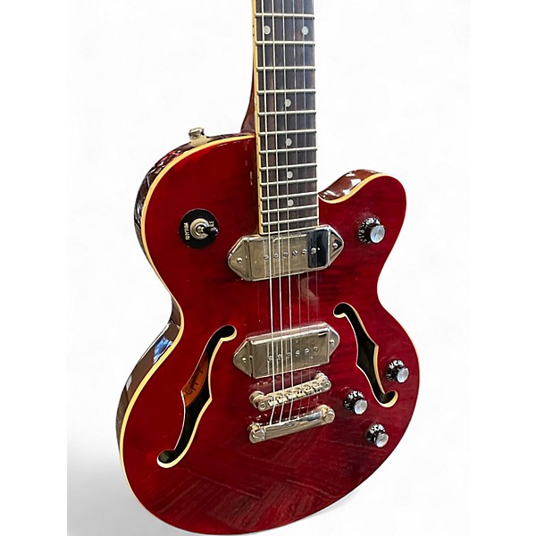 Used Epiphone Wildkat Trans Red Hollow Body Electric Guitar