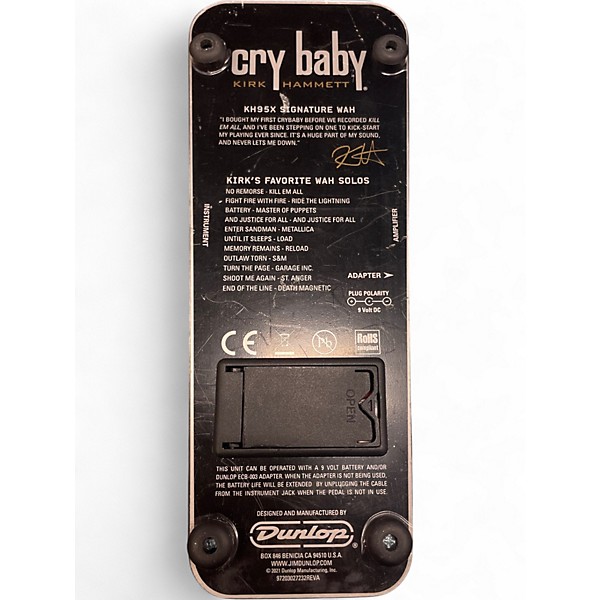 Used Dunlop KH95X KIRK HAMMETT WAH Effect Pedal