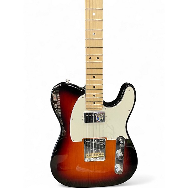 Used Fender American Performer Telecaster Hum 3 Tone Sunburst Solid Body Electric Guitar