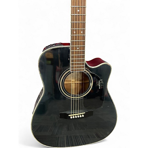 Used Takamine EG334BC Black Acoustic Electric Guitar