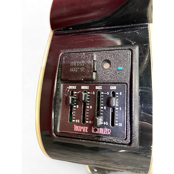 Used Takamine EG334BC Black Acoustic Electric Guitar