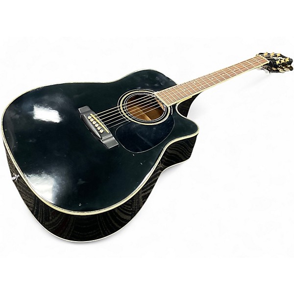 Used Takamine EG334BC Black Acoustic Electric Guitar