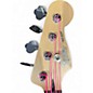 Used Fender Jazz Partscaster White and Pink Electric Bass Guitar thumbnail