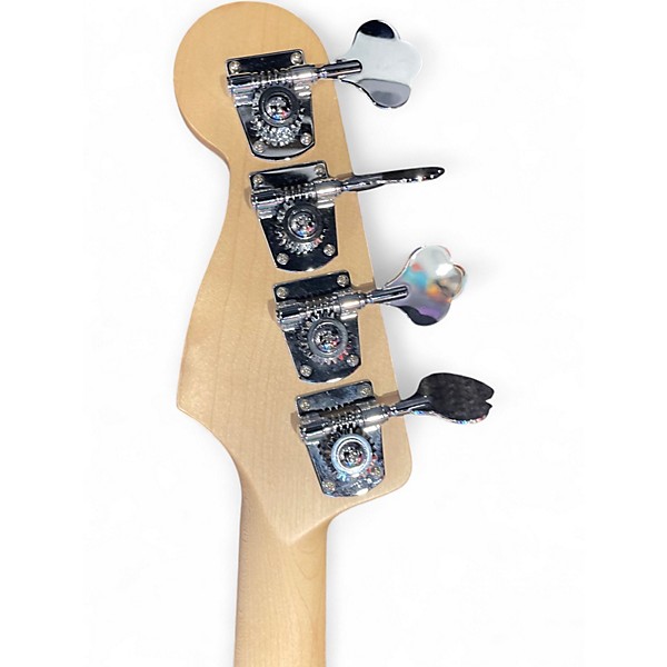 Used Fender Jazz Partscaster White and Pink Electric Bass Guitar