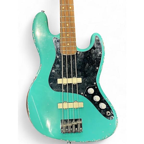 Used Fender Jazz Partscaster Ocean Turquoise Electric Bass Guitar