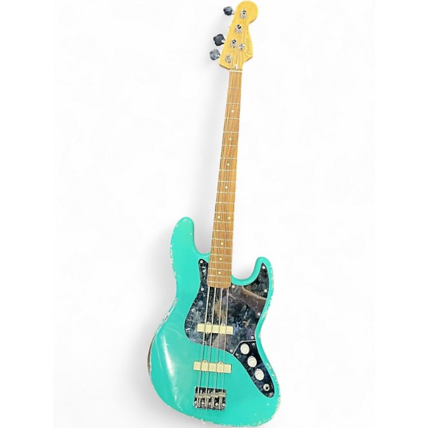 Used Fender Jazz Partscaster Ocean Turquoise Electric Bass Guitar