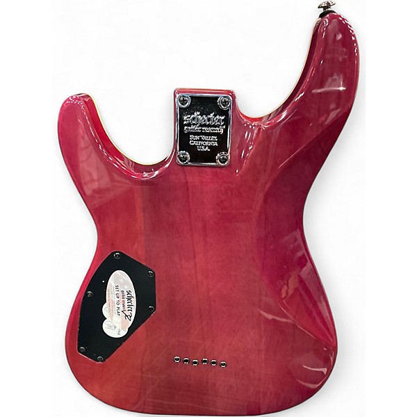 Used Schecter Guitar Research Omen Extreme 6 MAGENTA Solid Body Electric Guitar