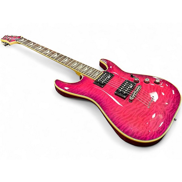 Used Schecter Guitar Research Omen Extreme 6 MAGENTA Solid Body Electric Guitar