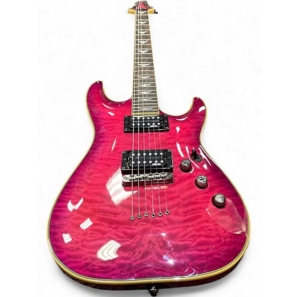 Used Schecter Guitar Research Omen Extreme 6 MAGENTA Solid Body Electric Guitar