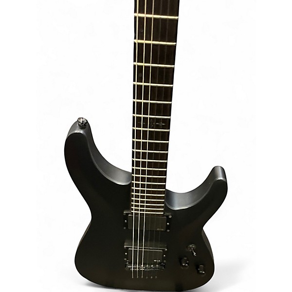 Used Schecter C1 PLATINUM BLACKOUT BLACK Solid Body Electric Guitar