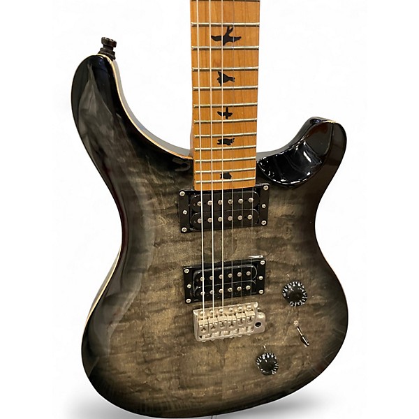 Used PRS SE Custom 24 Trans Black Solid Body Electric Guitar