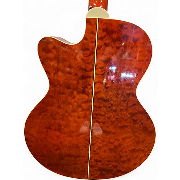 Used Takamine EG512 Trans Orange Acoustic Bass Guitar