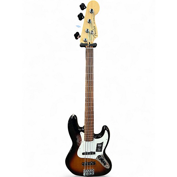 Used Fender Standard Fretless Jazz Bass 3 Color Sunburst Electric Bass Guitar