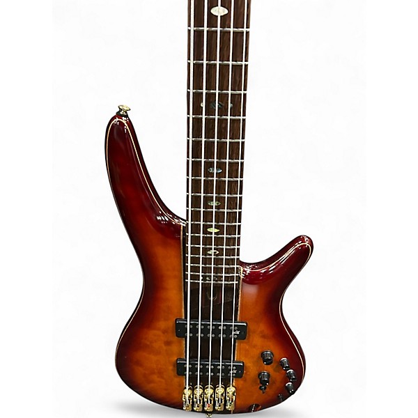 Used Ibanez SR2405W Brown Topaz Burst Low Gloss Electric Bass Guitar