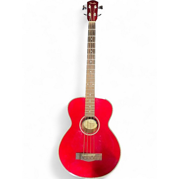 Used Fender BG31 Candy Apple Red Acoustic Bass Guitar