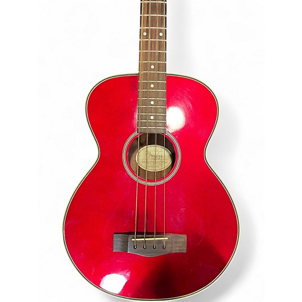 Used Fender BG31 Candy Apple Red Acoustic Bass Guitar
