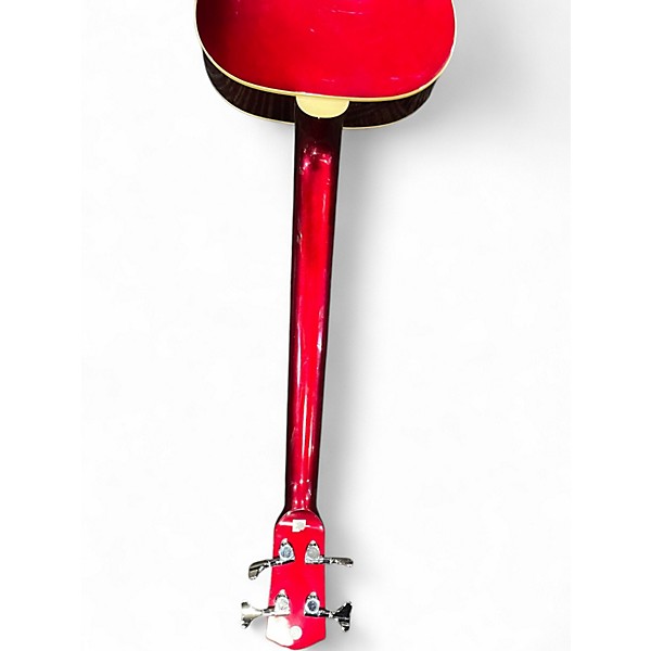 Used Fender BG31 Candy Apple Red Acoustic Bass Guitar