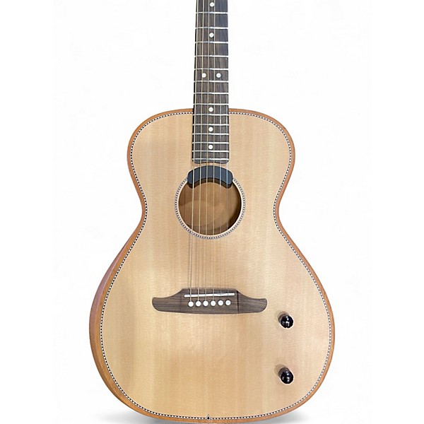 Used Fender Highway Series Parlor Natural Acoustic Electric Guitar