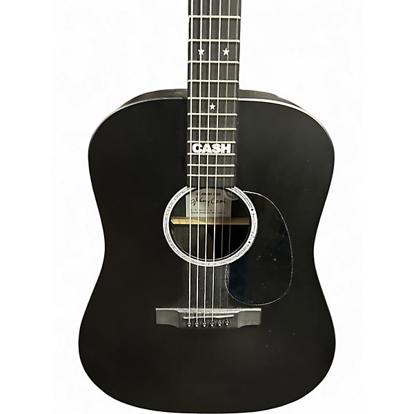 Used Martin johnny cash dx Black Acoustic Electric Guitar