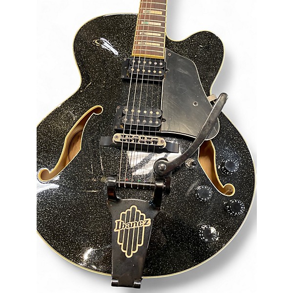Used Ibanez AFS78T SPARKLE BLACK Hollow Body Electric Guitar