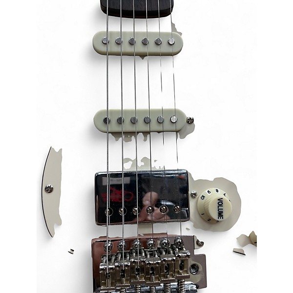 Used Partscaster Stratocaster Shell Pink Solid Body Electric Guitar