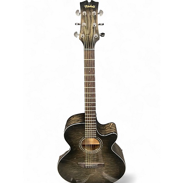 Used Mitchell MX420 Quilted Black Acoustic Electric Guitar