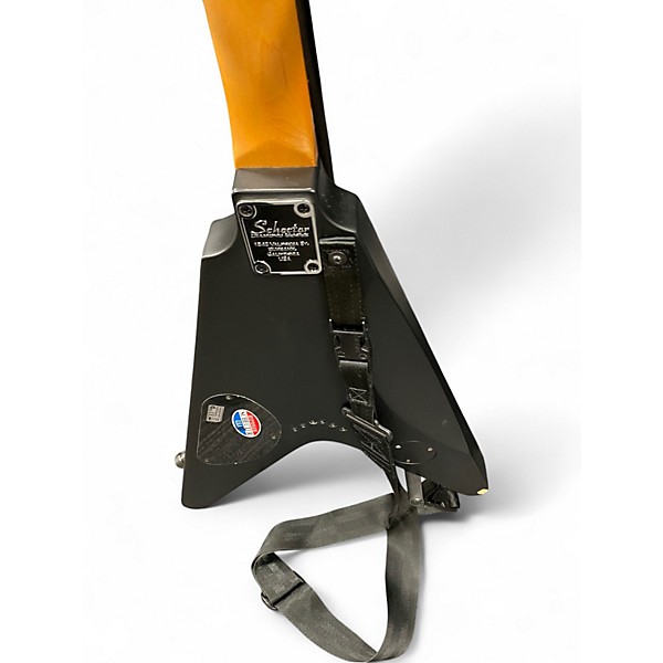 Used Schecter Guitar Research Damien V1 Black Solid Body Electric Guitar