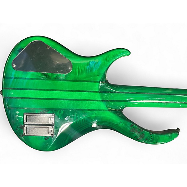 Used Inyen Vino iv5 Trans Green Electric Bass Guitar