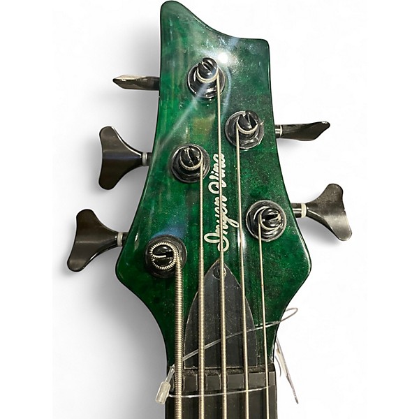 Used Inyen Vino iv5 Trans Green Electric Bass Guitar