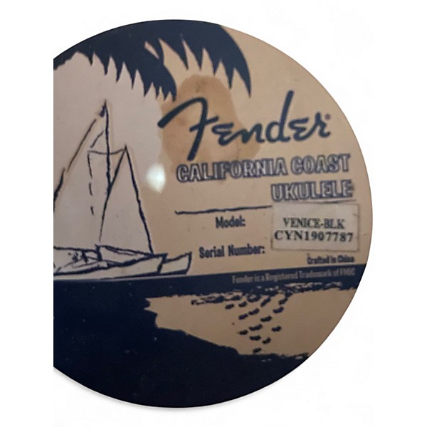 Used Fender California Coast Black Ukulele