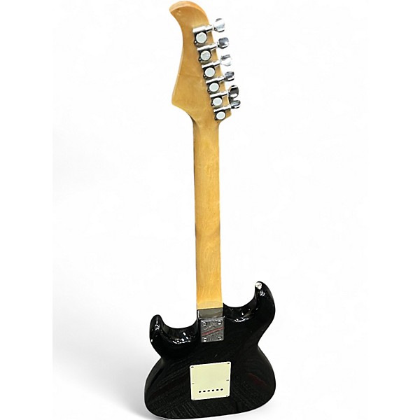 Used Silvertone St Style Black Solid Body Electric Guitar