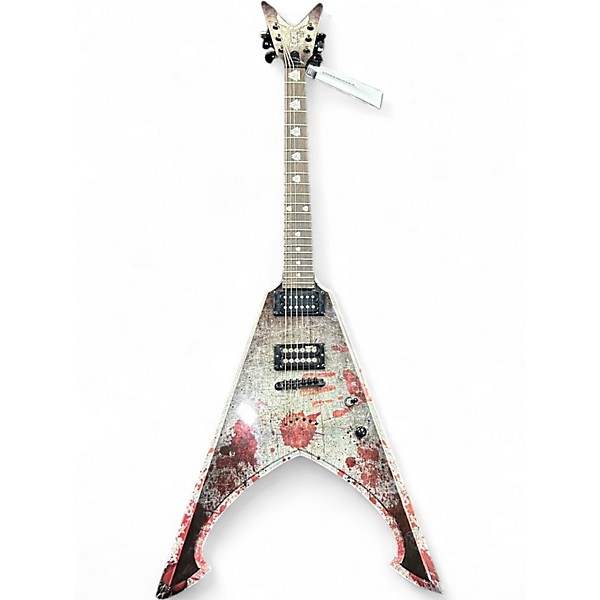 Used Dean BATTLE AXE Custom Graphic Solid Body Electric Guitar