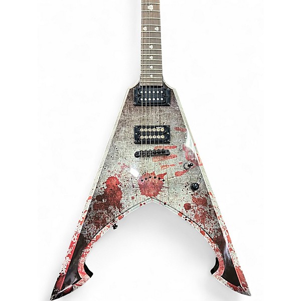 Used Dean BATTLE AXE Custom Graphic Solid Body Electric Guitar