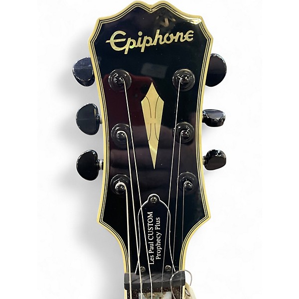 Used Epiphone Prophecy Les Paul Custom Plus BLUE QUILT Solid Body Electric Guitar