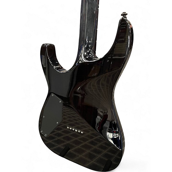 Used ESP LTD H1001QM Trans Charcoal Solid Body Electric Guitar