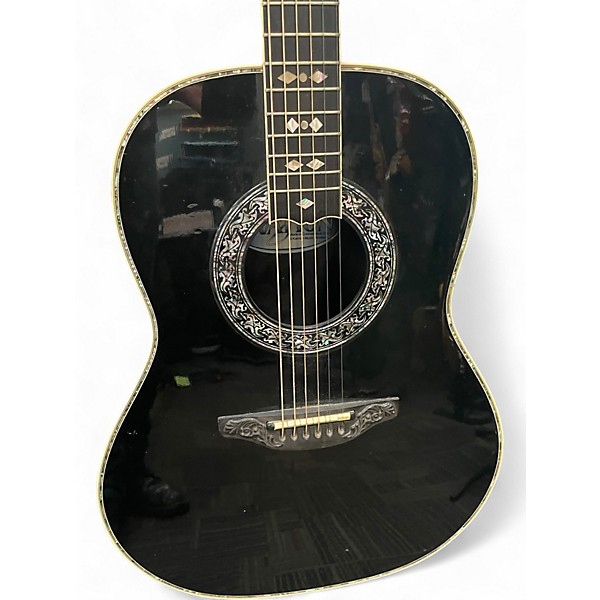 Used 1981 Ovation 1619 Black Acoustic Electric Guitar