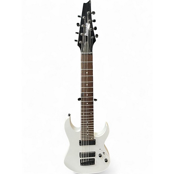 Used Ibanez RG8 8 String WHITE Solid Body Electric Guitar