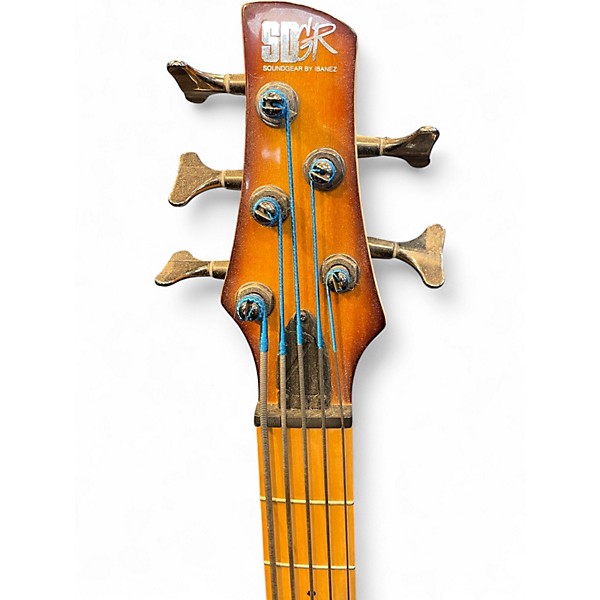 Used Ibanez SR375 5 String 2 Color Sunburst Electric Bass Guitar