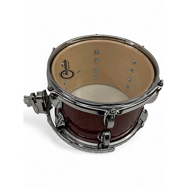 Used Ludwig 6 Piece CLASSIC MAPLE RED SPARKLE Drum Kit