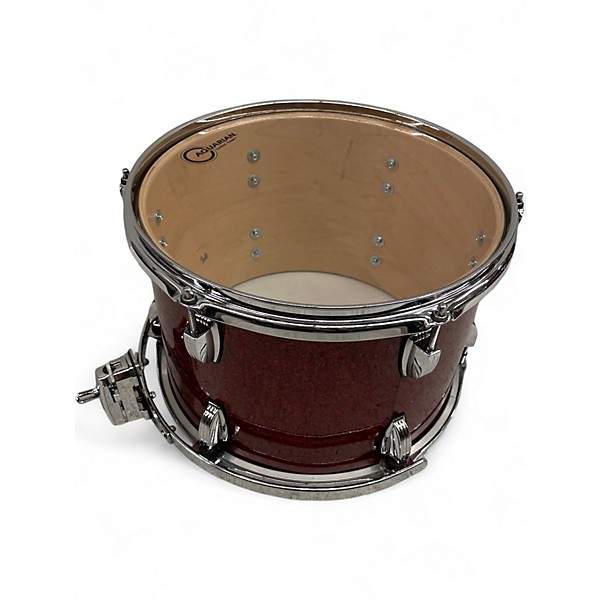 Used Ludwig 6 Piece CLASSIC MAPLE RED SPARKLE Drum Kit